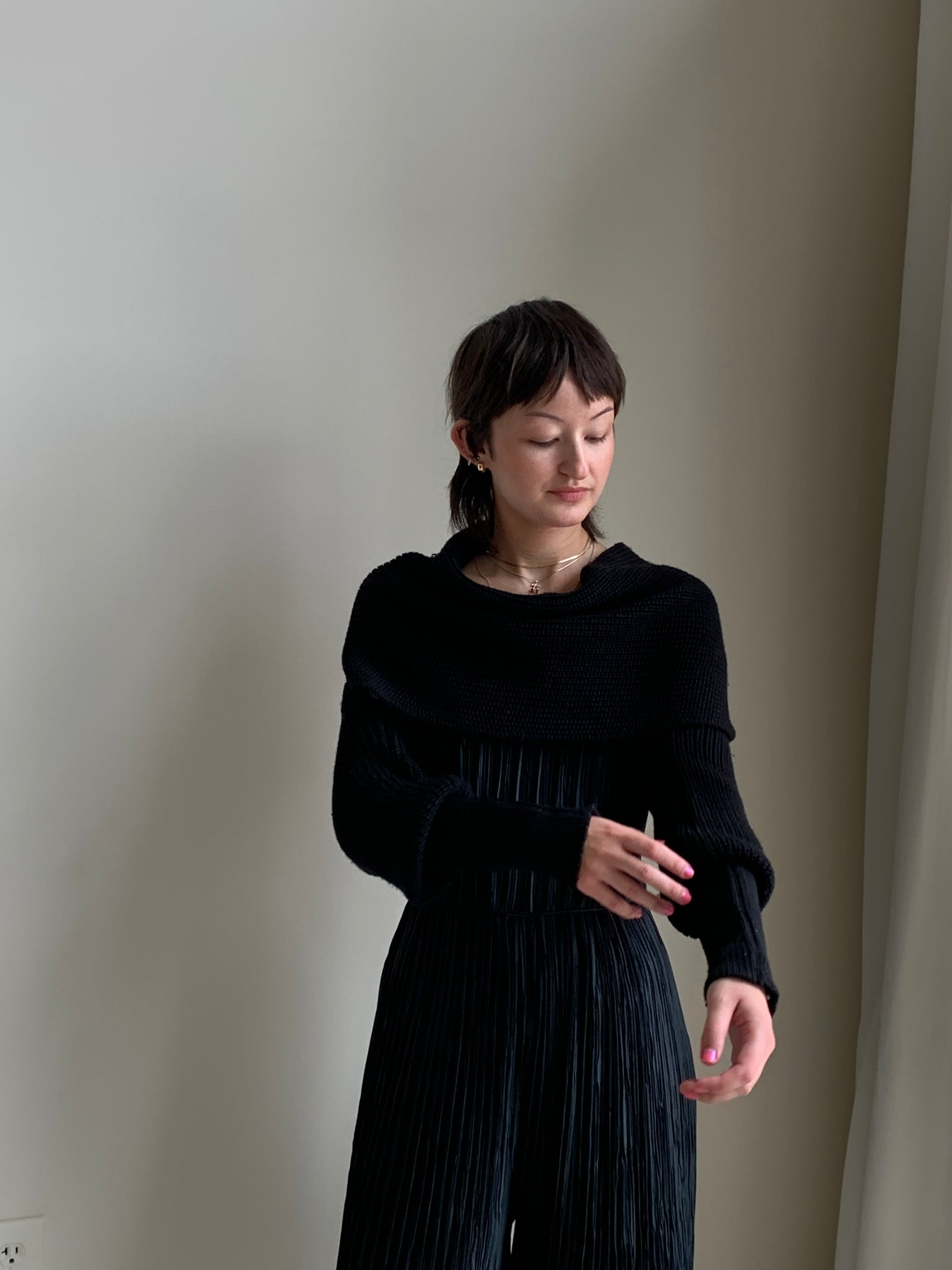 Merino wool shrug