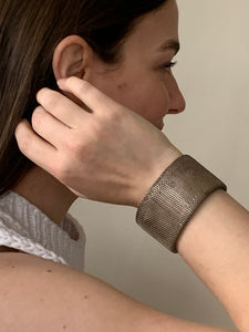 Silver metal mesh cuff