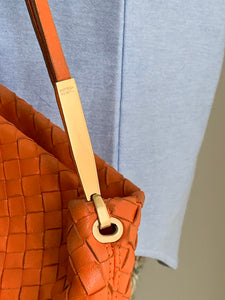 Vintage Bottega Veneta orange shoulder bag