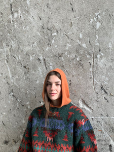 orange cashmere hood