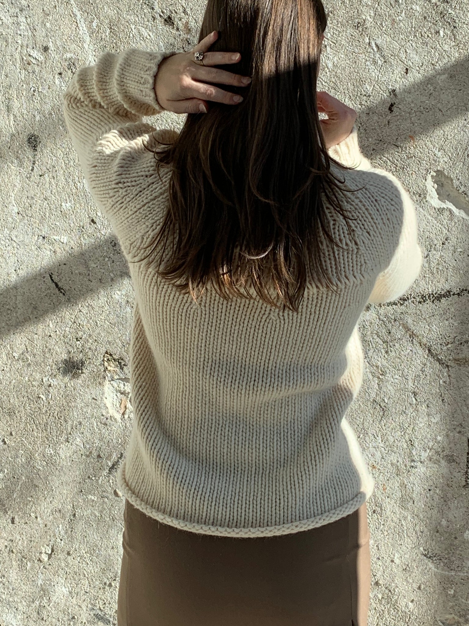 cream roll neck sweater