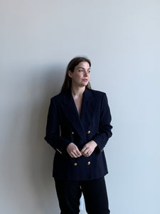 navy wool blazer