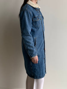 denim sherpa coat