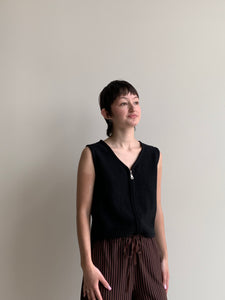 Worsted wool vest top