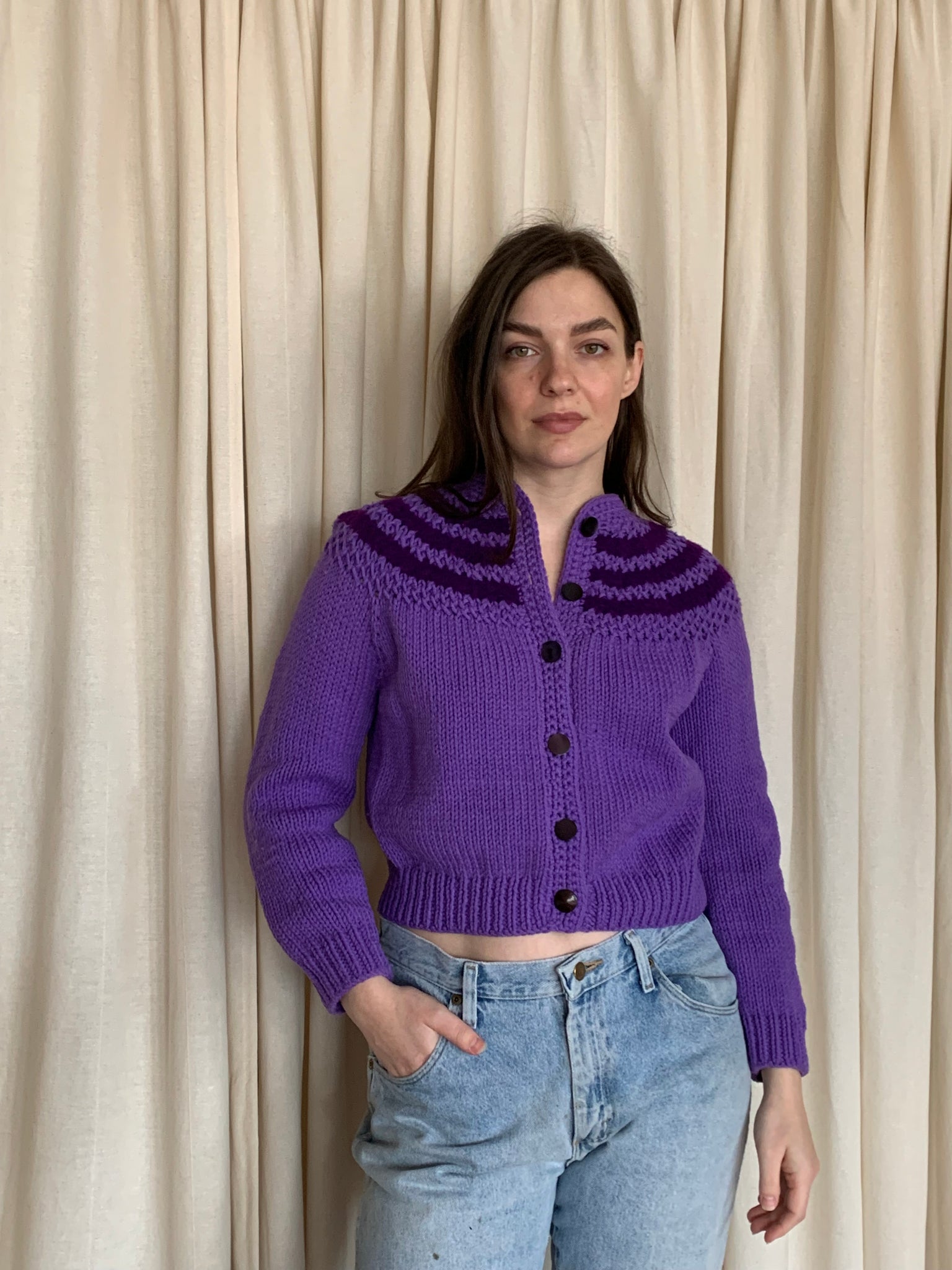 Purple vintage cardigan