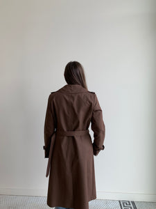 brown classic trench coat