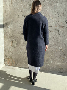 Blue Japan wool overcoat