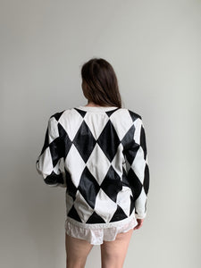 leather harlequin jacket