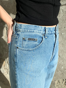 light blue bootcut jeans