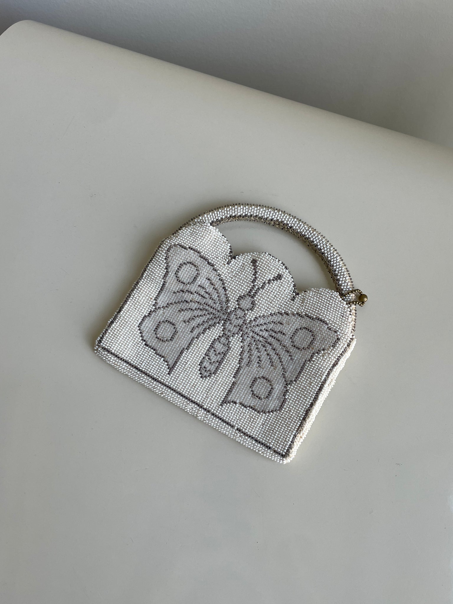 beaded butterfly vintage mini bag