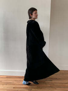 Shearling maxi coat