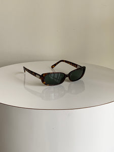 tortoise small rectangular sunglasses