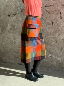 warm plaid wool skirt