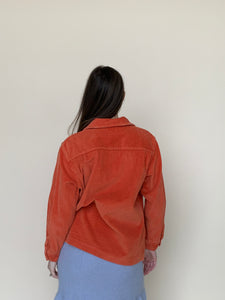 L.L.Bean orange corduroy shirt jacket