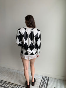 leather harlequin jacket