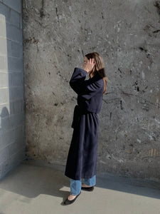 navy trench coat