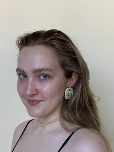 Gold painted earrings