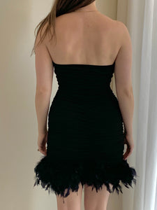 Feather tube dress