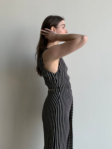 Reformation striped jumpsuit