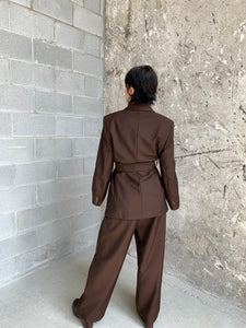 Acne brown suit jacket