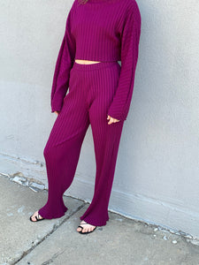 Simon Miller purple ribbed set