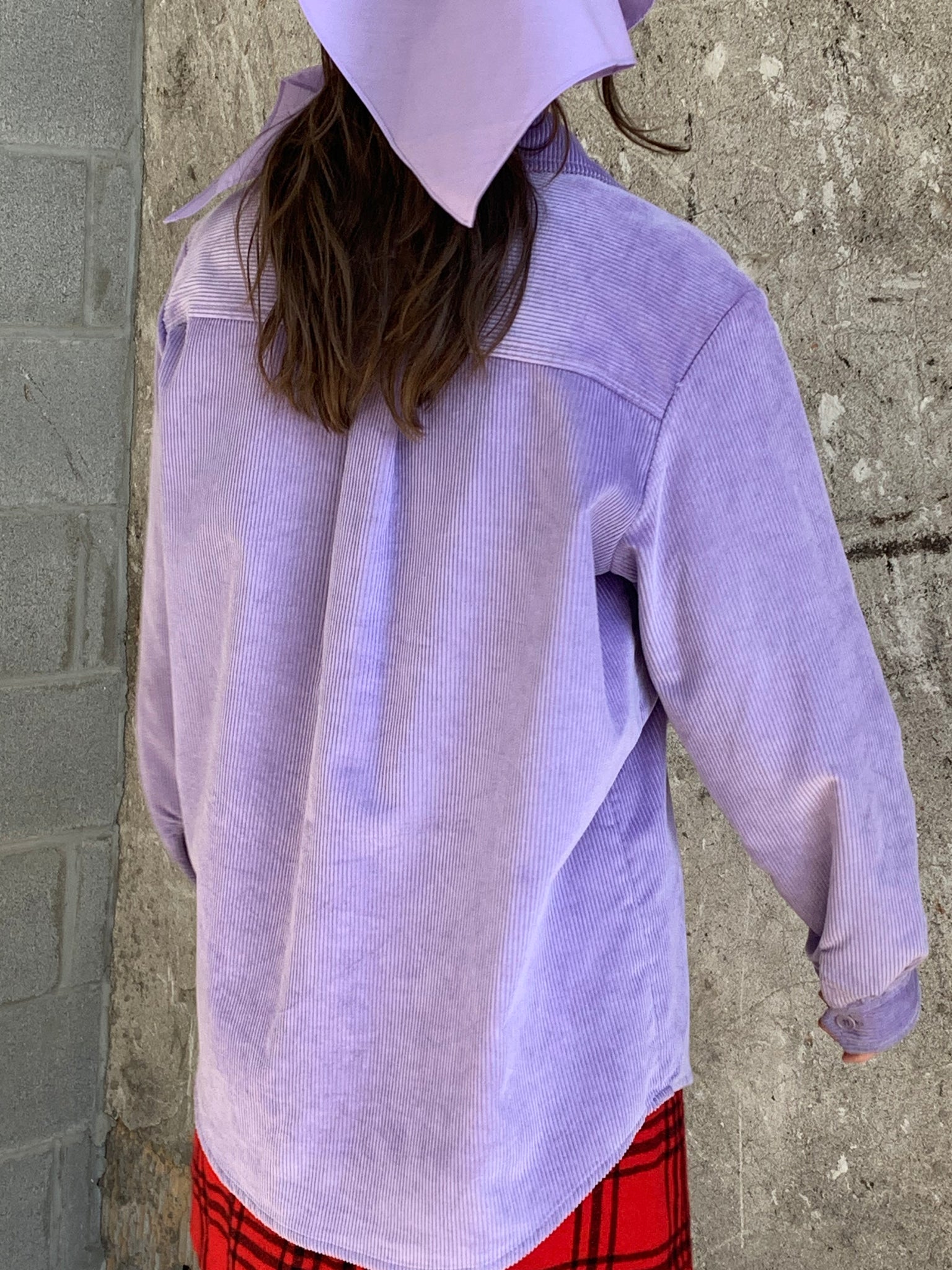 A.P.C. purple corduroy shirt