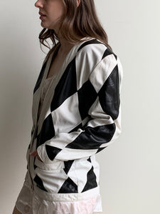 leather harlequin jacket