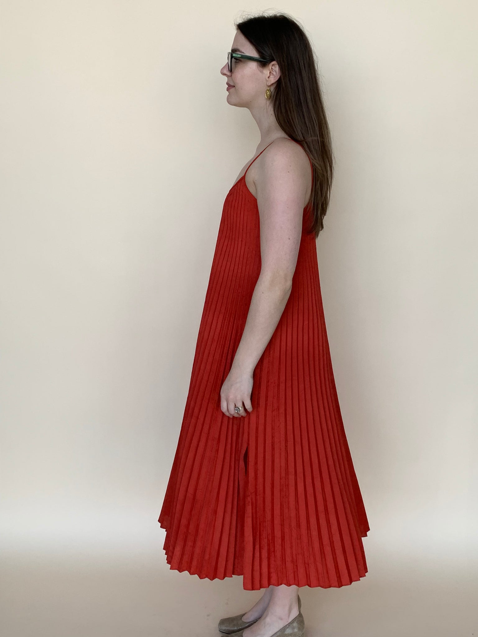 Vince pleated slip dress