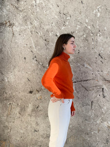 ESPRIT orange cashmere turtleneck