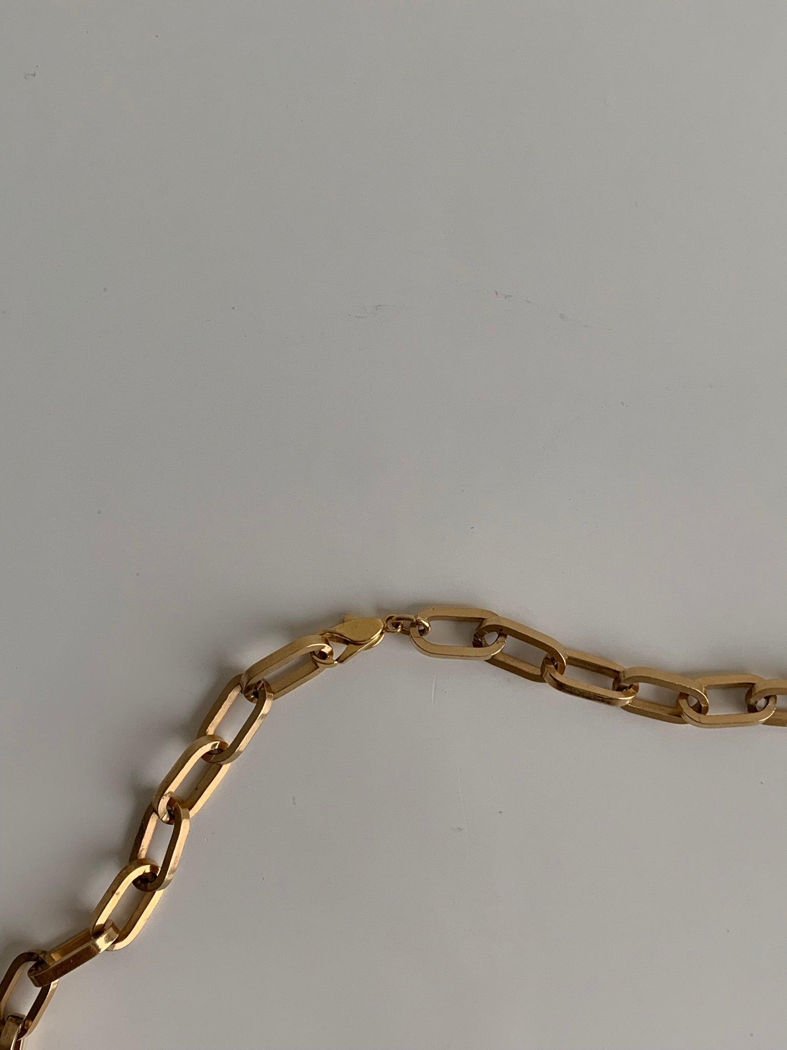 gold plated paperclip necklace