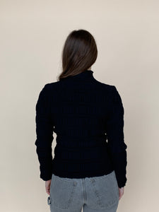 St. John ruched turtleneck top