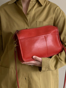 Red vintage Coach shoulder bag