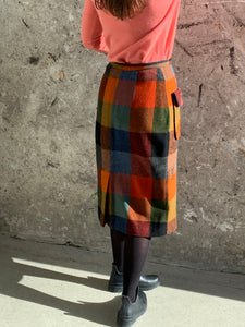 warm plaid wool skirt