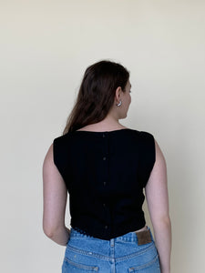 Vintage boat neck top