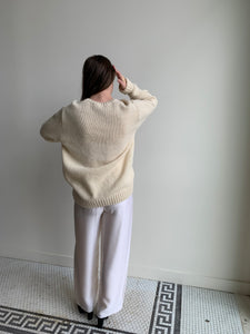 cream wool crew sweater