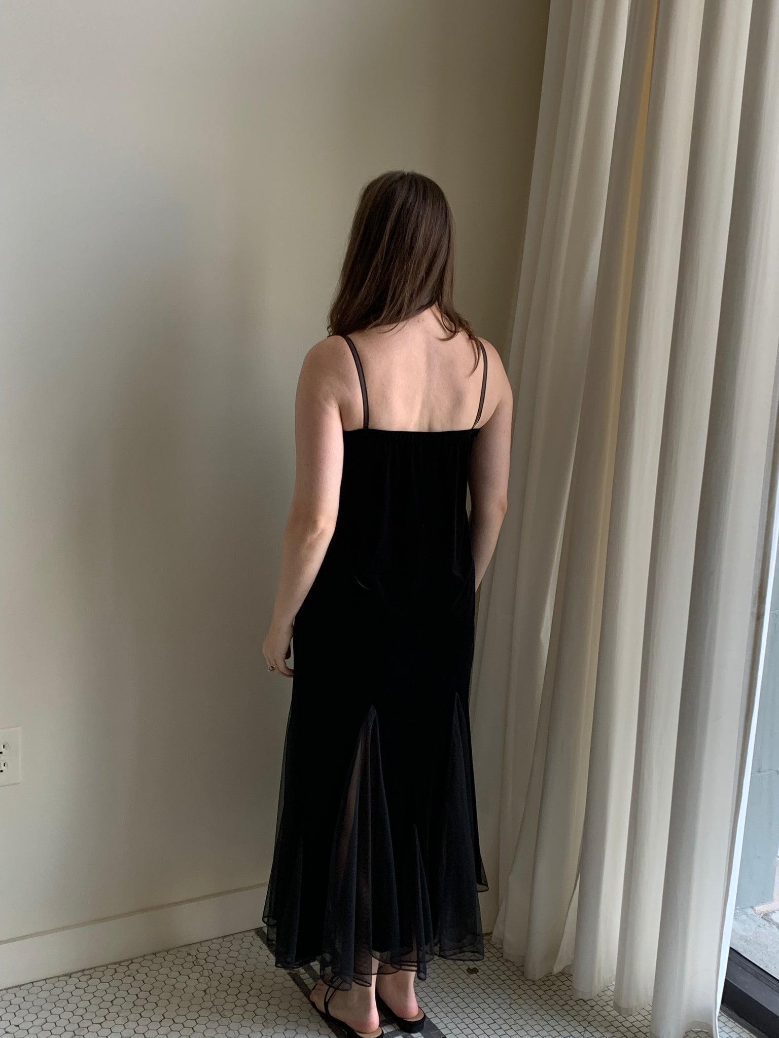 Velvet midi dress