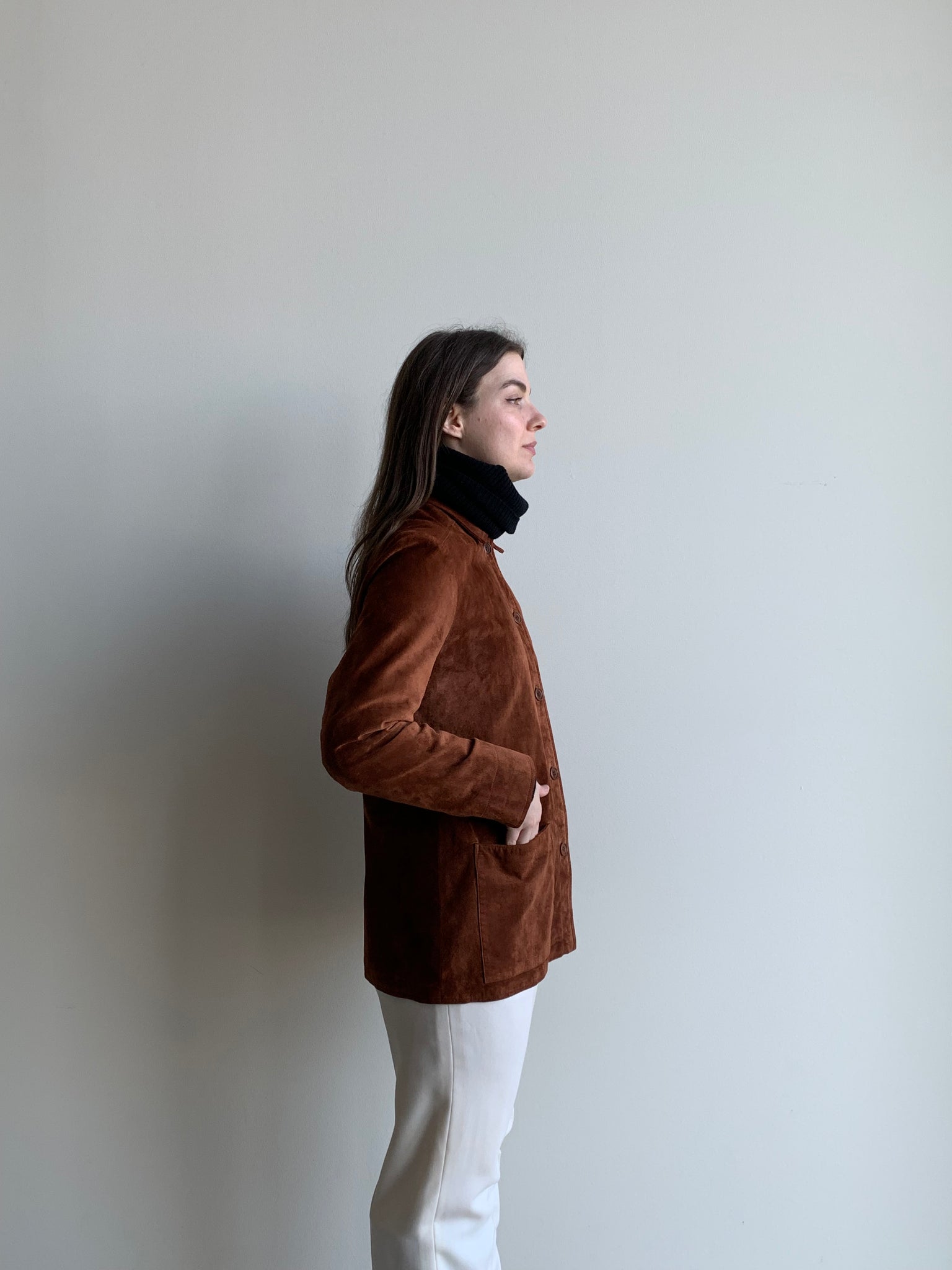 rust suede chore jacket