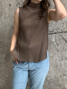 Pleats Please taupe top