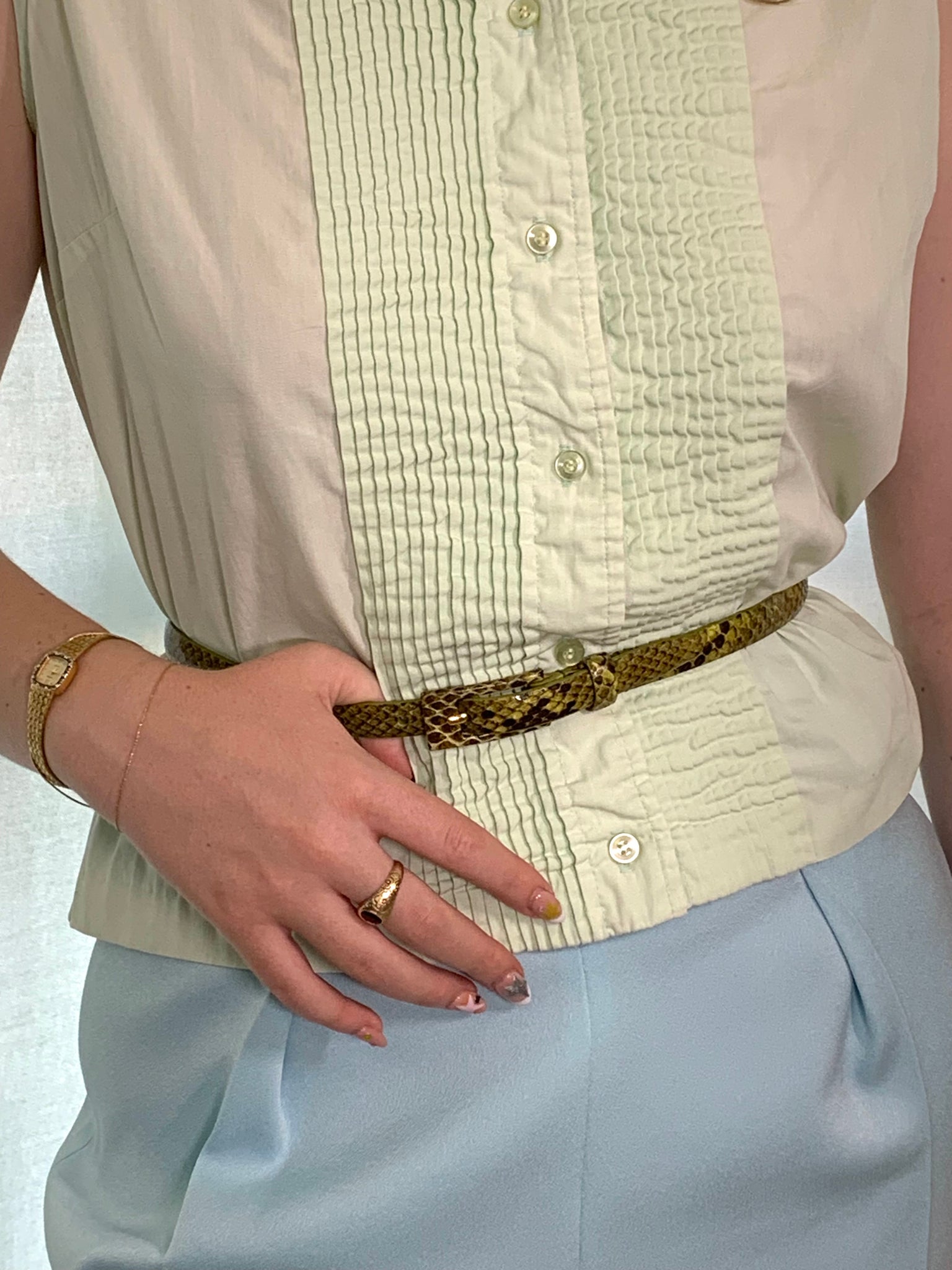 Green python belt