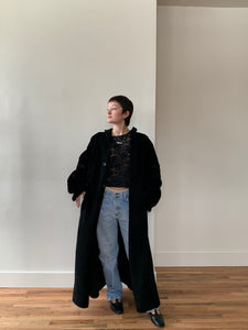 Shearling maxi coat