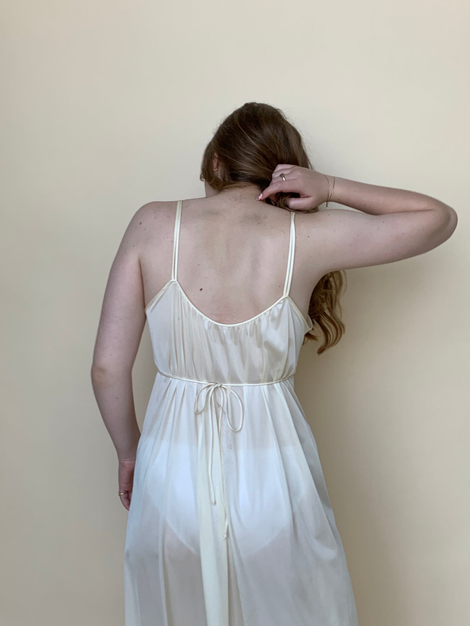 60s satin slip dress