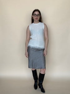 6397 harlequin check skirt