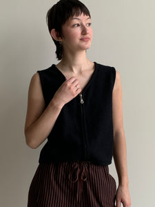 Worsted wool vest top