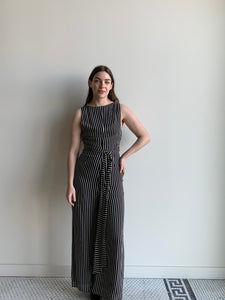 Reformation striped jumpsuit