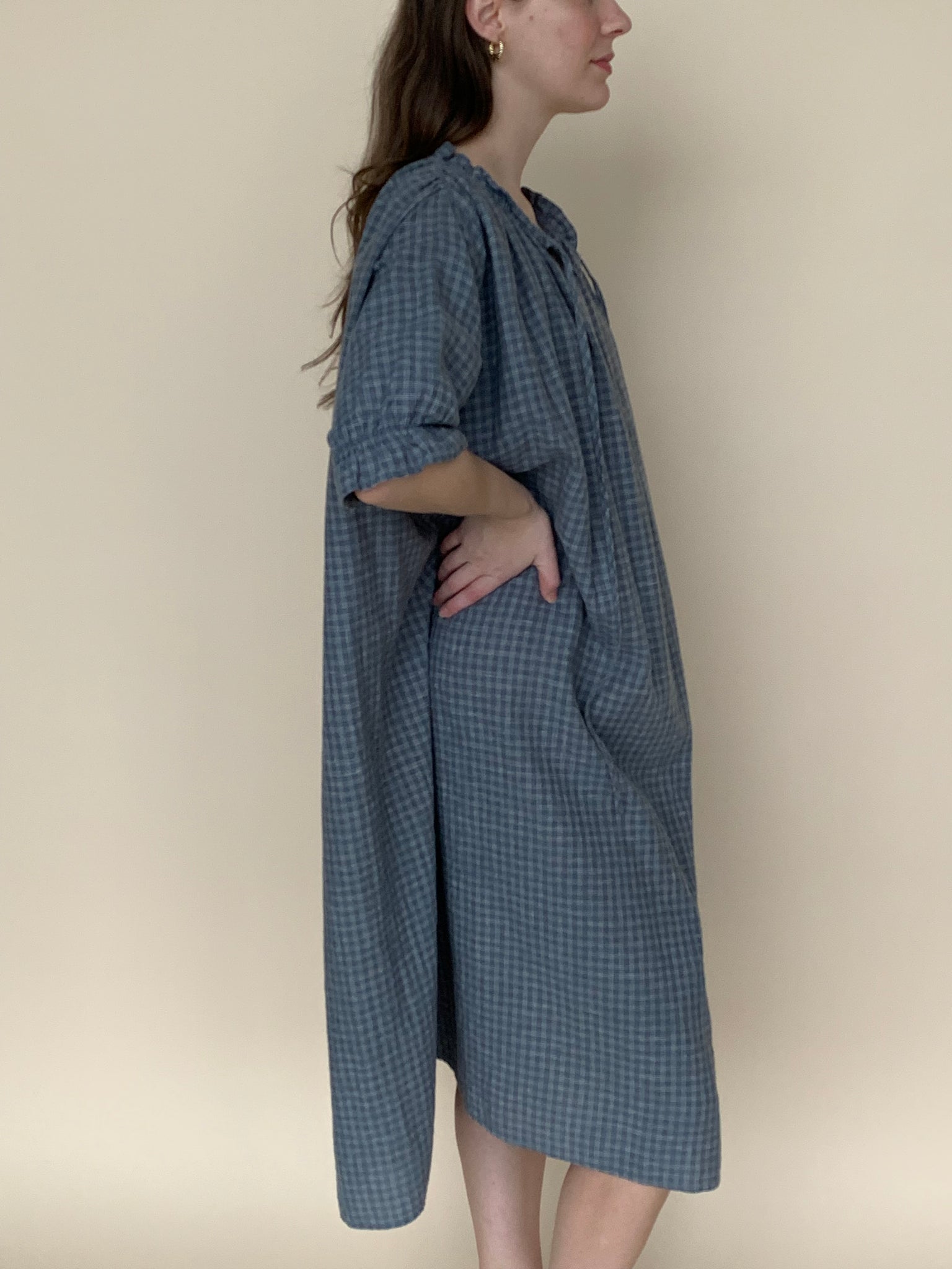 Jume check smock dress