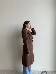 brown classic trench coat