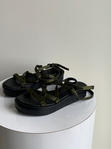 satin strappy sandals