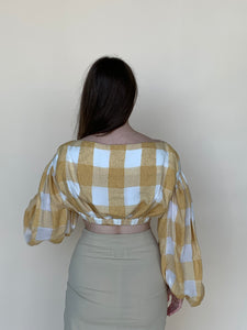 Acler plaid crop top