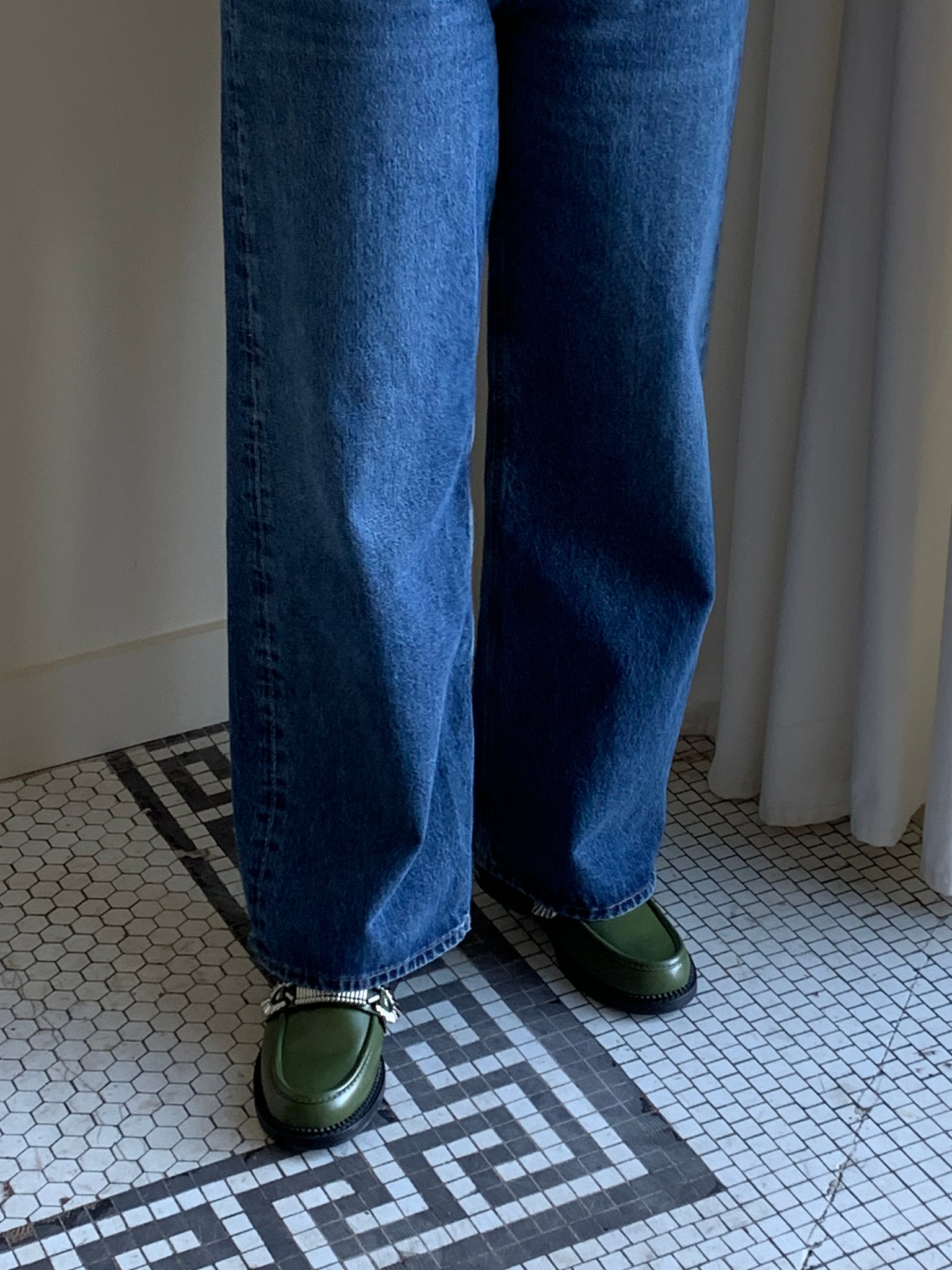 Toga Virlis olive loafers