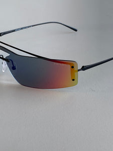 Prada mirrored shield sunglasses